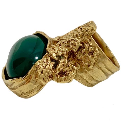 Bague Arty YVES SAINT LAURENT verte T52 par .